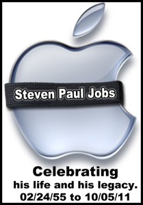 Steve Jobs Memorial Apple Logo www.CustomGenius.com